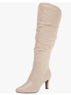 Women's Knee-High Slouch Boot Almond Milk Color Size 8.5 Wide Calf